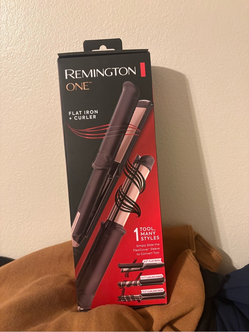 Remington Travel Flat Iron & Curler in Black and Red Accent
